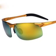 SX Aluminum-Magnesium Polarized Sunglasses, Fashion Coated Reflective Trend Driving Glasses (Color : Gold)