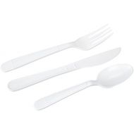 AmazonBasics Heavy-Weight Plastic Individually Wrapped Cutlery Kits, White, 500-Count