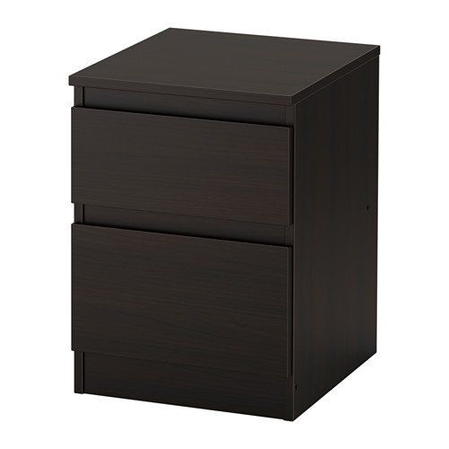 이케아 IKEA Ikea 2-drawer chest, black-brown