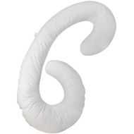 [아마존베스트]F2C Pregnancy Support Pillow Contoured Total Full Body Support Pillow Nursing Maternity Sleeping Support Baby Snug Cushion U Shape/C Shape (C-Shape White)