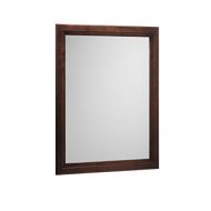 Ronbow Reuben 24 x 33 Transitional Solid Wood Frame Wall Decor Rectangle Bathroom Mirror in Cafe Walnut 603124-F13