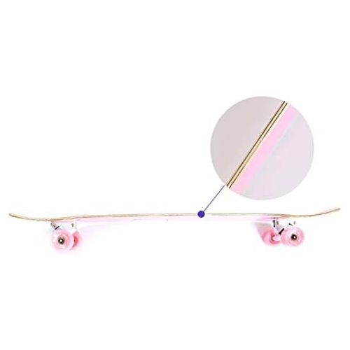  JIN Longboard Skateboard Erwachsene Jungen und Madchen Tanzbrett Street Skills Anfanger Jugend Allrad Skateboard (Farbe : A)