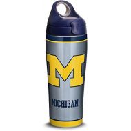 Tervis 1309964 Michigan Wolverines Tradition Stainless Steel Insulated Tumbler with Navy with Gray Lid, 24oz Water Bottle, Silver