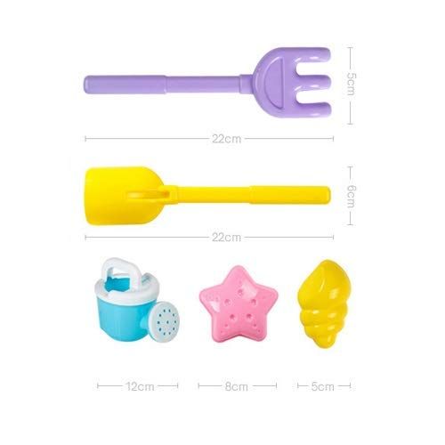  AODLK Beach Sand Toys for Children 13PCS Soft Plastic Kids Beach Toys with Bucket Shovels Watering Can Bathroom Baby Shower Toys Assorted Colors Sand Box Set Kit