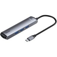 [아마존 핫딜]  [아마존핫딜]USB Type-C Hub 6 in 1 Adapter, Baseus Aluminum USB C Hub Adapter with USB C to HDMI, 1000M Ethernet, PD Charging Port, 3 USB 3.0 Ports Adapter for MacBook/Pro/Air 2018, XPS, Galaxy