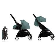 [아마존베스트]Baby Zen Babyzen Yoyo+ Stroller & Newborn Set - Black Frame with Aqua Fabrics