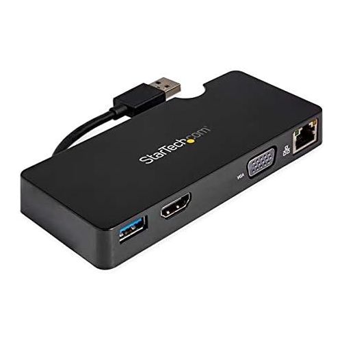  StarTech.com USB 3.0 Multiport Adapter + USB-C to USB-A Cable - Mac & Windows - for USB-A or USB-C laptops - HDMI & VGA - 1x USB-A Port - GbE - for Notebook - USB 3.0 Type A - 2 x