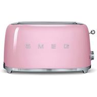 [아마존베스트]Smeg TSF02PKUS 50s Retro Style Aesthetic 4 Slice Toaster, Pink