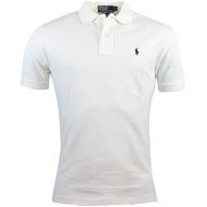 Ralph Lauren Polo Mens Classic Fit Mesh Polo Shirt (White, Large)