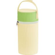 Rotho Babydesign Isolierbox mit Stoffbezug, Fuer Weithalsflaschen, 10,5 x 10,5 x 22,2 cm, Vanille/Lindgruen/Weiss, 300650223