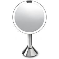 [아마존핫딜][아마존 핫딜] Simplehuman Amazon.com - simplehuman Sensor Lighted Makeup Vanity Mirror, 8 Round with Touch-Control Brightness, 5X Magnification, Brushed Stainless Steel, Rechargeable and Cordless -