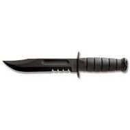 Ka-Bar KA-BAR 1214CP, FightingUtility Knife, Serrated, Hard Sheath, black (Clam Pack)
