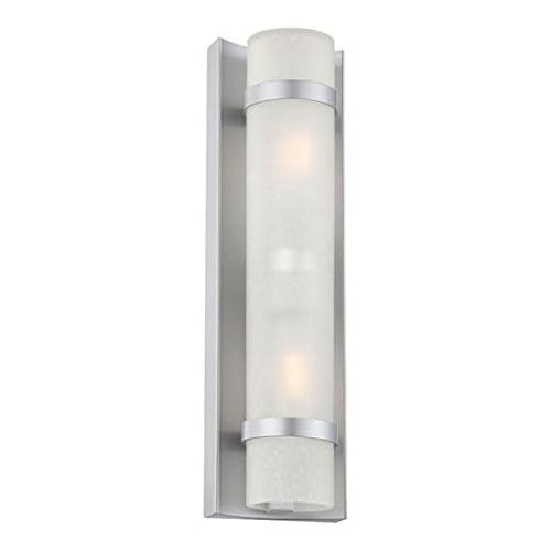  Acclaim 4701BS Apollo Collection 2-Light Wall Mount Outdoor Light Fixture, Brushed Silver