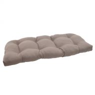 Pillow Perfect Outdoor Forsyth Wicker Loveseat Cushion, Taupe