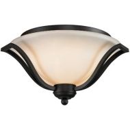 Z-Lite 703F3-MB Lagoon Three Light Ceiling, Steel Frame, Matte Black Finish and Matte Opal Shade of Glass Material