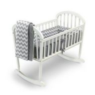 Babykidsbargains Chevron Cradle Bedding, Grey, 18 x 36