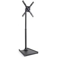 Displays2go Height Adjustable TV Stand with Wheels and Mounting Hardware Kit  Black (MBCONFSTBK)