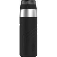 Thermos THERMOS Vacuum Insulated Stainless Steel Sporty Direct Drink Bottle, 20-Ounce, Black