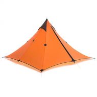 QTDS Zelt Outdoor Minarett Einzelzelt Wandern Bergsteigen Doppel Regendicht Ultraleicht Tragbare Outdoor Camping Zelt Orange