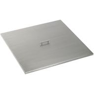 American Fireglass CV-SQP-36 Stainless Steel Cover For 36 Inch Length x 36 Inch Width Drop-In Fire Pit Pan