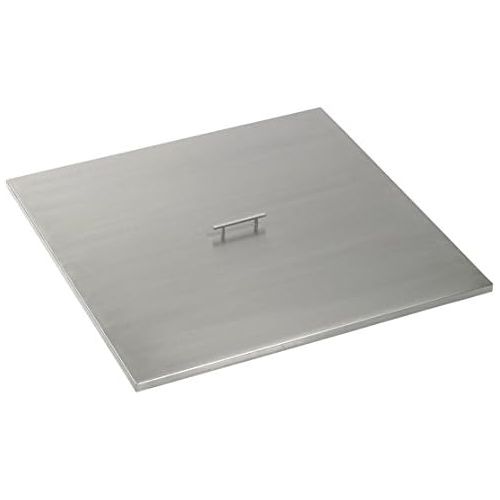  American Fireglass CV-SQP-36 Stainless Steel Cover For 36 Inch Length x 36 Inch Width Drop-In Fire Pit Pan