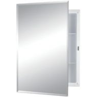 Jensen 781037 Builder Series Frameless Medicine Cabinet with Beveled Edge Mirror, 16-Inch by 22-Inch by 3-34-Inch