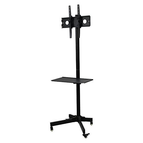  NavePoint Flat Panel TV Cart Height Adjustable 23 Inch to 55 Inch Mobile Stand w/Wheels