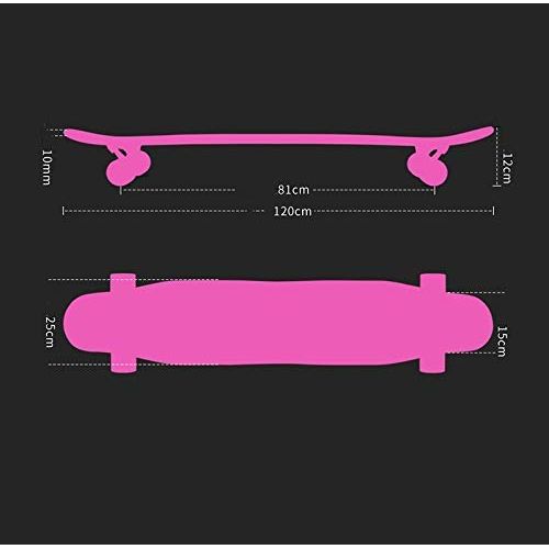  KYCD Ahorn Skateboard Longboard, Anfaenger Erwachsene Jungen und Maedchen Tanzen Tanzbrett Jugend Vierraedern Roller 120cm (Farbe : D)