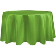 Ultimate Textile -5 Pack- Bridal Satin 108-Inch Round Tablecloth, Apple Green