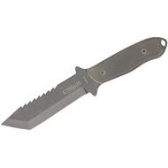 Camillus Heathen Fixed Blade Knife with Kydex Sheath, Black, 10.25-Inch