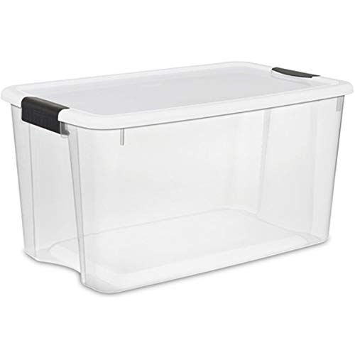  MRT SUPPLY 70 Quart Ultra Latch Storage Box with Lid & See-Through Base (16 Pack) with Ebook