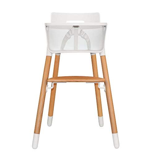  [아마존베스트]Asunflower Wooden High Chair Adjustable Feeding Baby Highchairs Solution with Tray for Baby/Infants/Toddlers