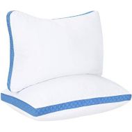 [아마존 핫딜]  [아마존핫딜]Utopia Bedding Gusseted Quilted Pillow (2-Pack) Premium Quality Bed Pillows - Side Back Sleepers - Blue Gusset - Queen - 18 x 26 Inches