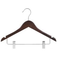 Only Hangers Junior Wood Suit Hangers Walnut Finish Box of 25