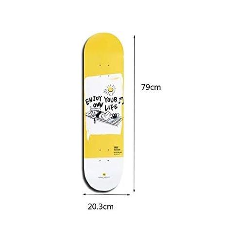  HBJP Skateboard-Einsteiger-Double-Up-Skateboard fuer Erwachsene, professionelles Skateboard, stark Abriebfest Skateboard (Color : A)