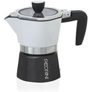 PEDRINI 02CF056 SeiMoka Plus Kaffeekocher, 3 Cups, Bianca & Grigio Scuro