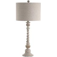 JONATHAN Y JYL3031A Regent 33 Rustic Resin Table Lamp, White Wash