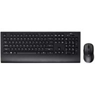 Monoprice Wireless Mouse and Keyboard with Palm Rest Combo Set - Black with Standard Layout, Folding Keyboard Feet - Workstream Collection
