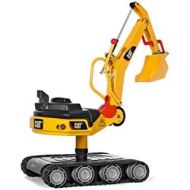 Rolly rolly toys CAT Construction Ride-On: Metal 360-Degree Excavator Digger with Traction Treads, Youth Ages 3+