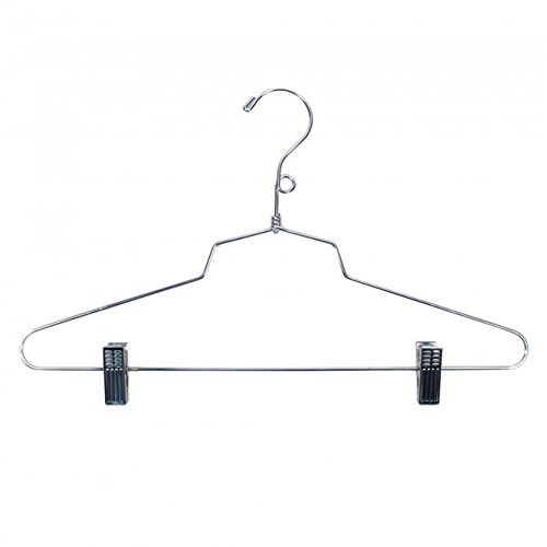 NAHANCO SLC16LH Metal Suit Hangers, Chrome Plated, 16 (Pack of 100)