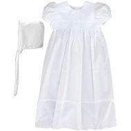 Little Things Mean A Lot 100% Cotton Dress Christening Gown Baptism Gown with Lace Border