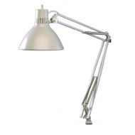 Luxo LS1AWT LS 23W CFL Task Light, 45 Powder-Coated Arm with External Springs, Edge Clamp, White
