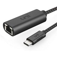 [아마존베스트]Uni USB-C to Ethernet Adapter, uni USB Thunderbolt 3/Type-C to RJ45 Gigabit Ethernet LAN Network Adapter Compatible for MacBook Pro 2018/2017, MacBook Air and More - Gray