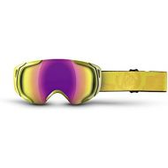 [아마존베스트]K2 Photoantic DLX Ski Goggles, Yellow/Smoke Standard Red Tripic Mirror