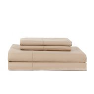 Devonshire Collection of Nottingham 820 Thread Count Solid 100% Cotton Sateen Set, Extra Soft-Breathable & Cool Sheets-Hypoallergenic, Queen, Taupe