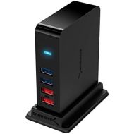 Sabrent 7 Port USB 3.0 HUB + 2 Charging Ports with 12V4A Power Adapter [Black] (HB-U930)