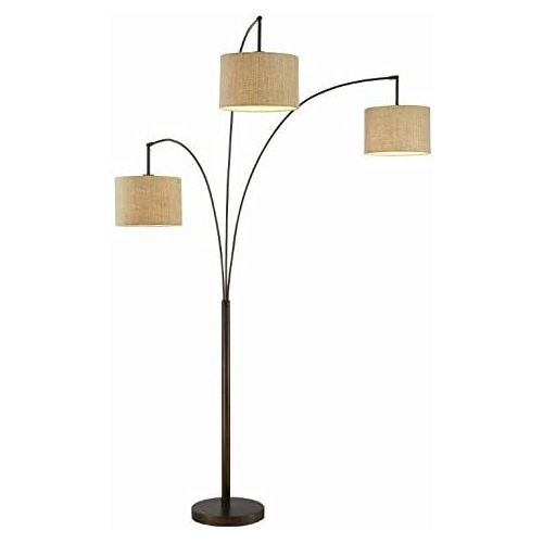  Artiva USA LED602108FSN Lumiere Modern LED 80-inch 3-Arched Brushed Steel Floor Lamp with Dimmer, 76, 71 inches high Wide x 36 inches Long