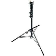 Manfrotto 007BSU 10.6- Feet Senior Stand with Leveling Leg (Black Chrome Plated Steel)