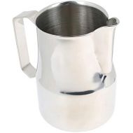 D DOLITY Edelstahl Kaffee Krug Handwerk Latte Milch Aufschaumen Krug - Silber 550ml
