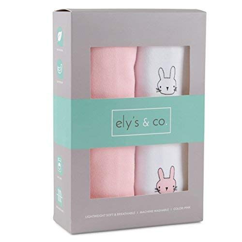  Ely 100% Cotton Wearable Blanket Baby Sleep Bag Pink Bunnies 2 Pack (3-6 Months)